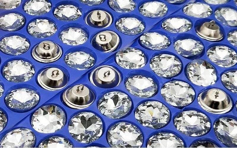 Avelena | 50 Stück/Los Hochwertige Kristallstein Knöpfe Nähknöpfe für Sofa Kopfteil Hemd Glas Knöpfe für Kleidung 18/20/25/30Mm