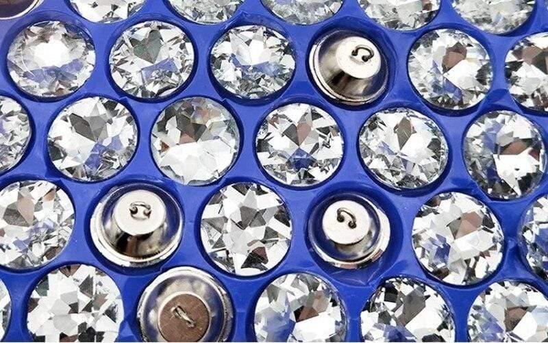 Avelena | 50 Stück/Los Hochwertige Kristallstein Knöpfe Nähknöpfe für Sofa Kopfteil Hemd Glas Knöpfe für Kleidung 18/20/25/30Mm