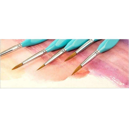 Avelena | 6 Stück Wieselhaken Linienstift Feiner Aquarellpinsel für Zeichnung Kunst Gouache Ölmalerei Pinsel Kunstbedarf