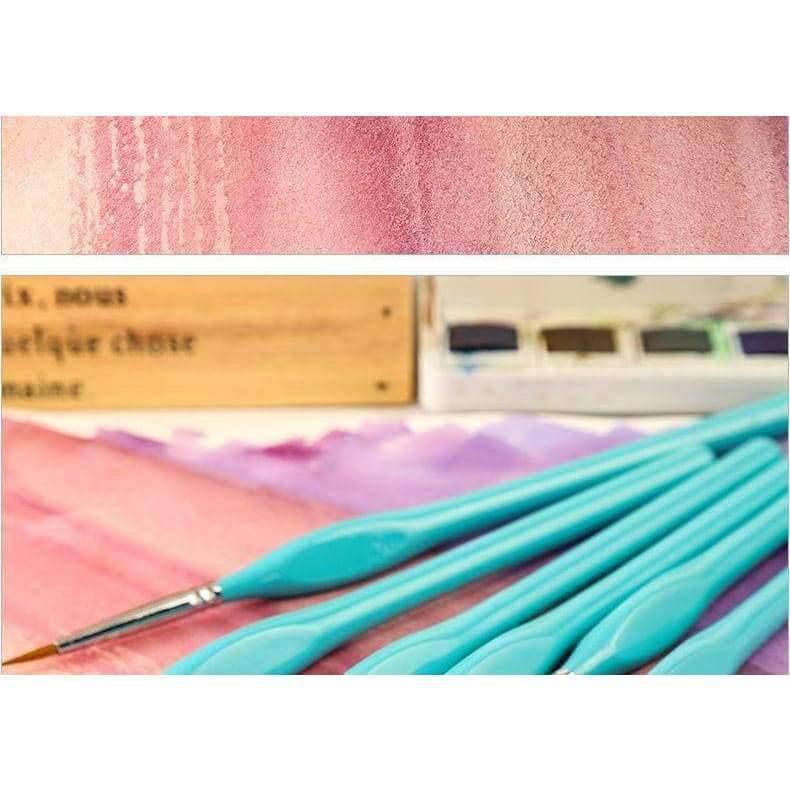 Avelena | 6 Stück Wieselhaken Linienstift Feiner Aquarellpinsel für Zeichnung Kunst Gouache Ölmalerei Pinsel Kunstbedarf