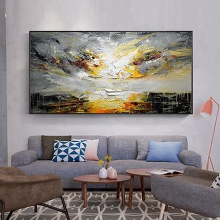 Avelena | Malknife Malerei Ölmalerei, Abstrakt Auf Leinwand 100% Handgemachte Kunst Moderne Kunst Wohnzimmer Wanddeko