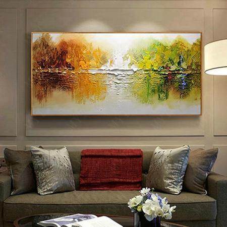 Avelena | Malknife Malerei Ölmalerei, Abstrakt Auf Leinwand 100% Handgemachte Kunst Moderne Kunst Wohnzimmer Wanddeko