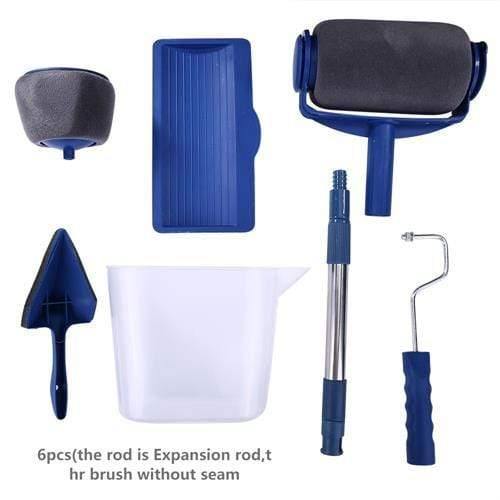 Avelena | 6/7 Teile Nahtloser Farbroller Multifunktionaler Farbroller-Eckenbürstenset Diy Wandmalpinselset