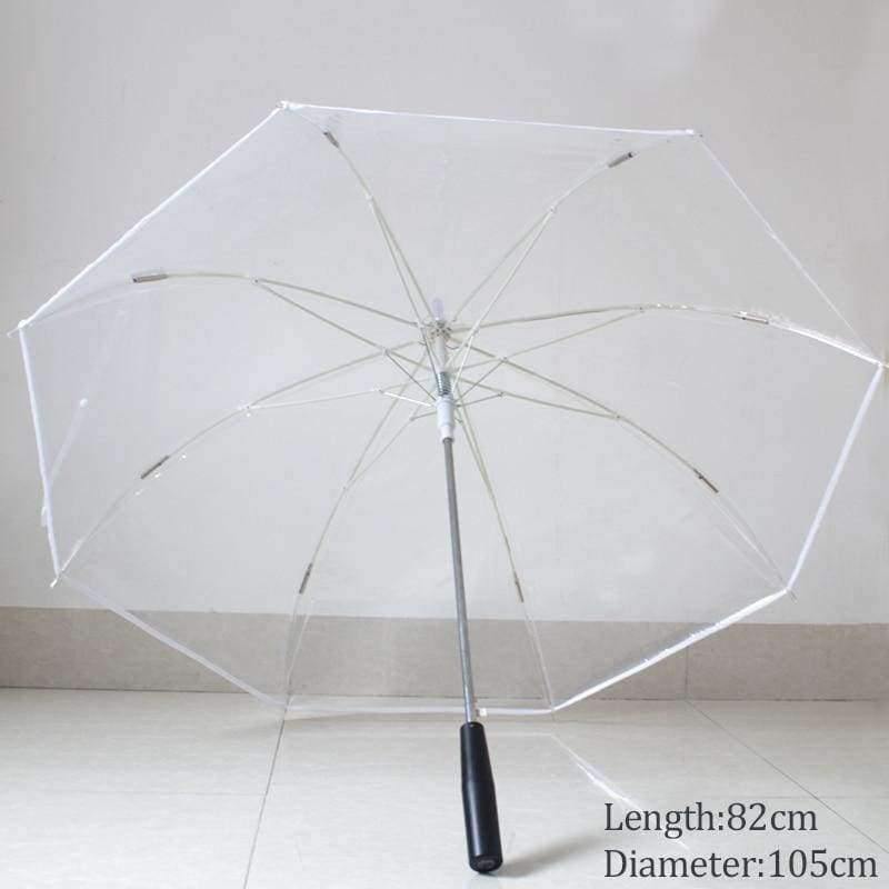 Avelena | 8 Rip Leuchtender Blade Runner Stil Farbwechselnde Led-Regenschirm mit Taschenlampe Transparentem Griff Gerade Regenschirm Parasol