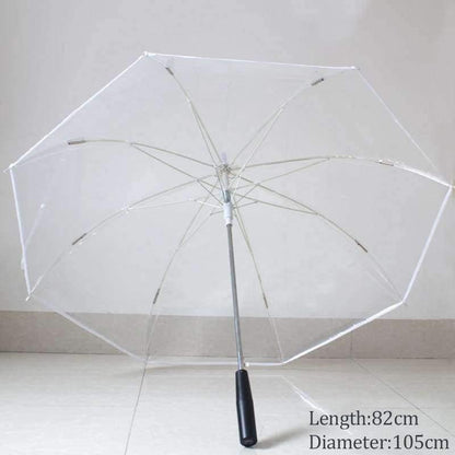 Avelena | 8 Rip Leuchtender Blade Runner Stil Farbwechselnde Led-Regenschirm mit Taschenlampe Transparentem Griff Gerade Regenschirm Parasol