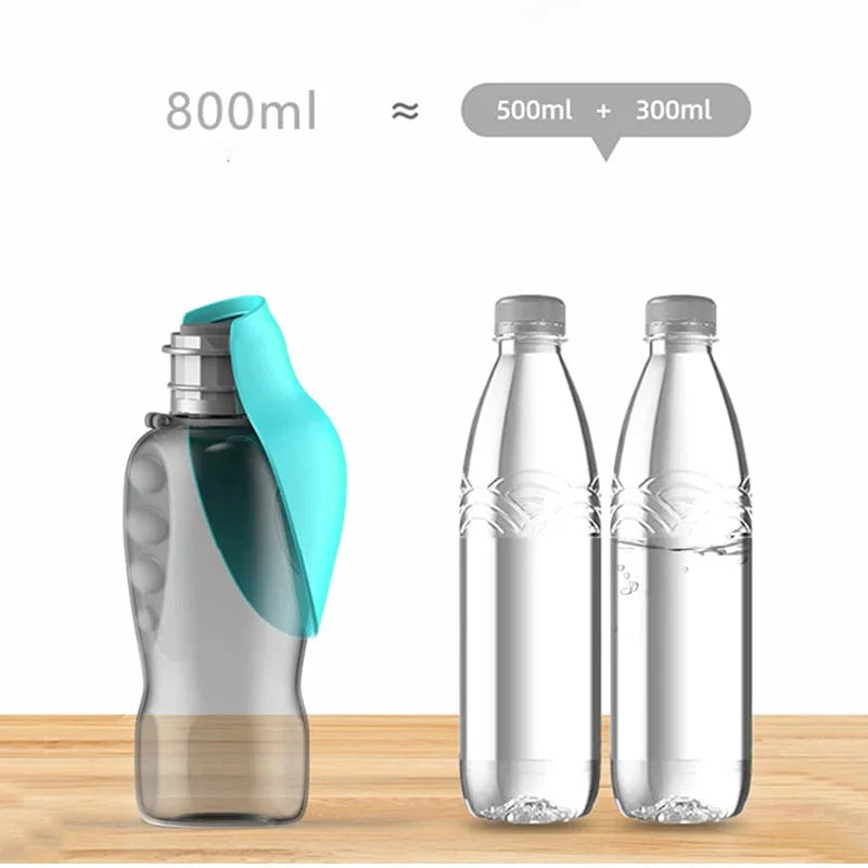 Avelena | 800Ml Tragbare Hundewasserflasche Für Kleine Mittlere Große Hunde Outdoor Reise Trinkschale Welpen Katzenfütterer Haustier Labrador Zubehör