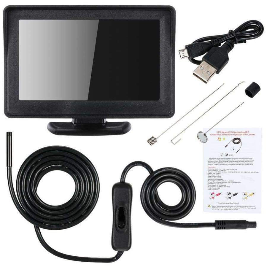 Avelena | 8Mm Endoskop Inspektions Bohrkamera Schlangenkamera Video Dvr 4.3 Monitor 4Leds Nachtsicht Wasserdicht 1 Meter