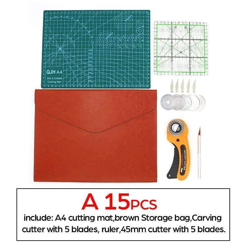 Avelena | A1A2A3A4 Pvc Schneidematte Diy Lederhandwerk Werkzeug Doppelseitige Selbstheilende Matte Pad Schneid Patchwork Nähwerkzeug Set