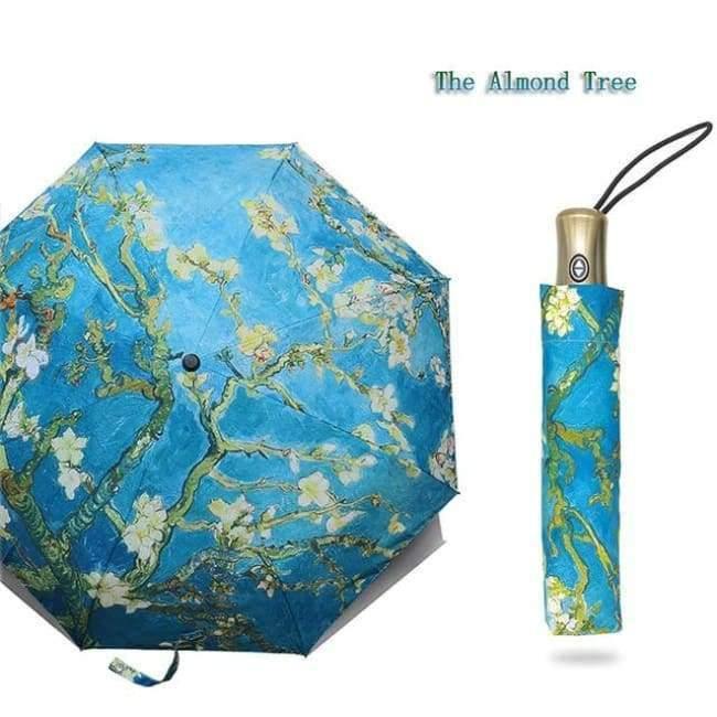 Avelena | Faltbarer Regenschirm Damen Winddichter Regenschirm Van Gogh Ölgemälde Regenschirm Regen Damen Qualitätsregenschirme Uby01