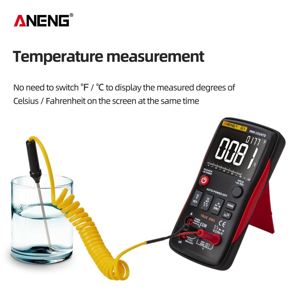Avelena | Aneng Q1 Digitale Multimeter 9999 Analogtester Wahrer Rms Professionelles Multimeter Diy Transistor Kondensator Ncv Tester Lcr Meter