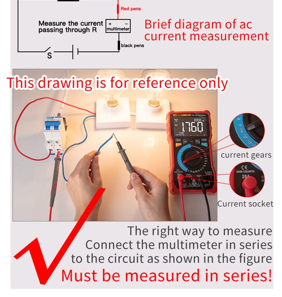 Avelena | Aneng Q1 Digitale Multimeter 9999 Analogtester Wahrer Rms Professionelles Multimeter Diy Transistor Kondensator Ncv Tester Lcr Meter