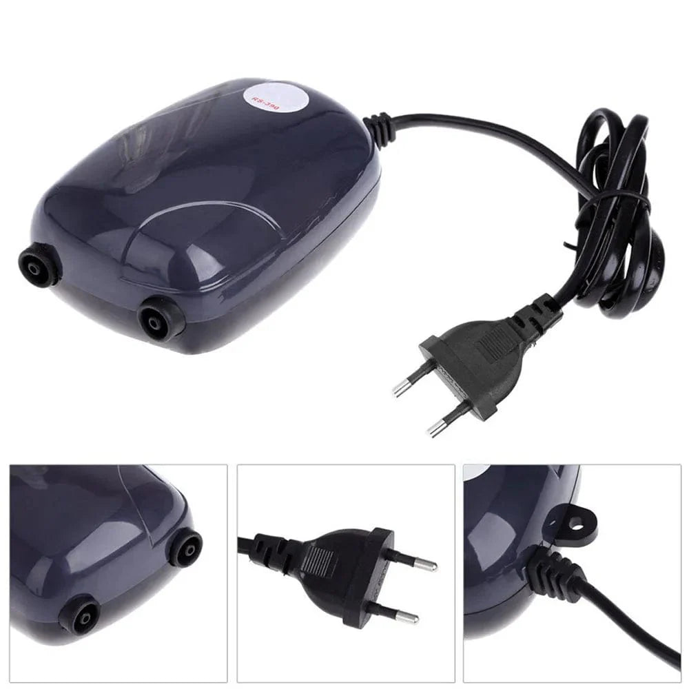 Avelena | Aquarium Luftpumpe Fischtank Mini Kompressor Einzel Doppel Ausgang Mit Rückschlagventil Schlauch Aquatische Zubehör 220V 3W 5W
