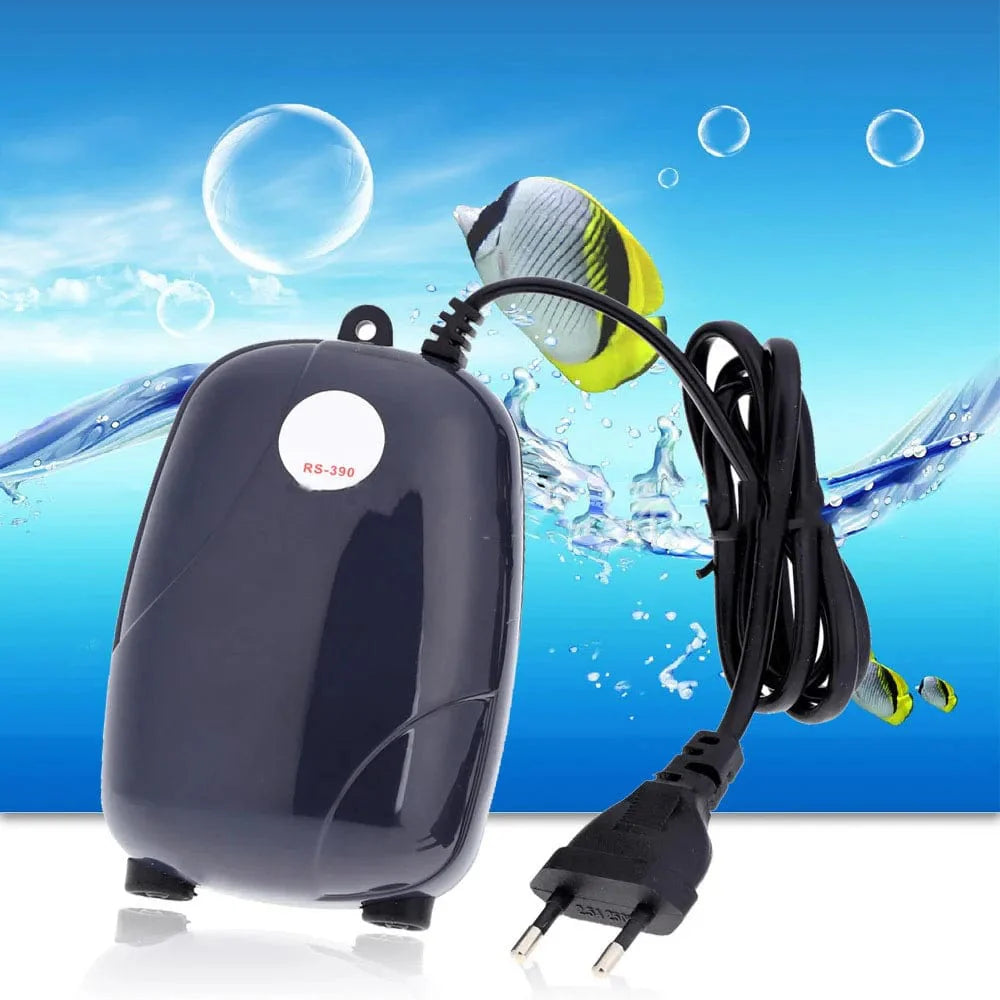 Avelena | Aquarium Luftpumpe Fischtank Mini Kompressor Einzel Doppel Ausgang Mit Rückschlagventil Schlauch Aquatische Zubehör 220V 3W 5W