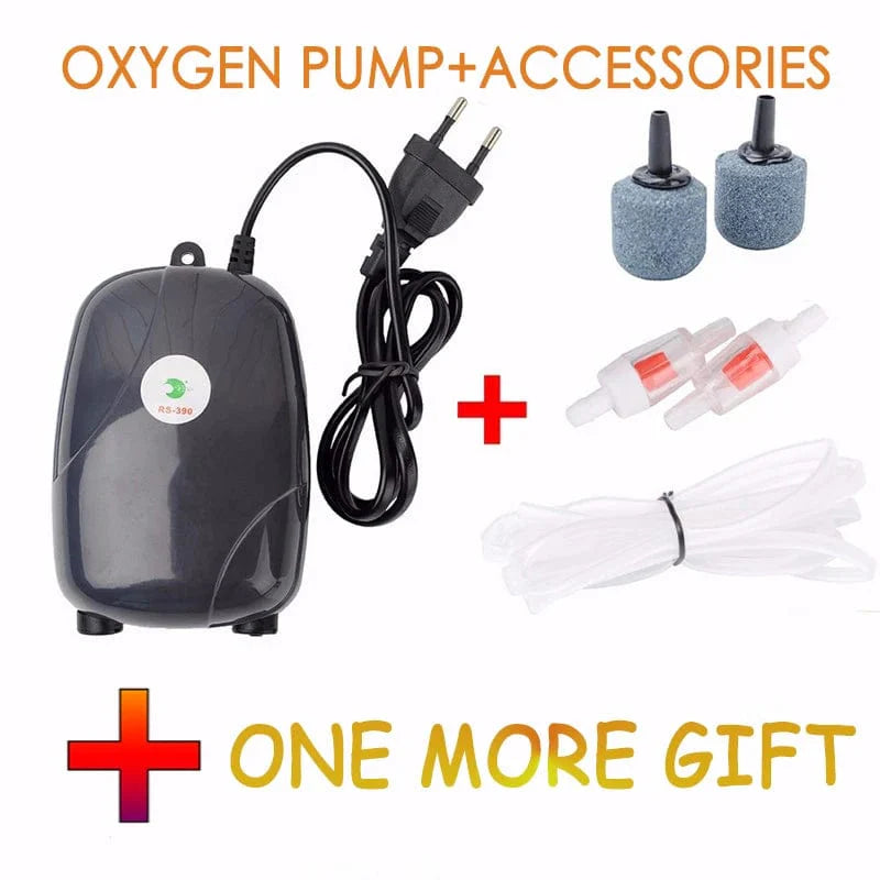 Avelena | Aquarium Luftpumpe Fischtank Mini Kompressor Einzel Doppel Ausgang Mit Rückschlagventil Schlauch Aquatische Zubehör 220V 3W 5W