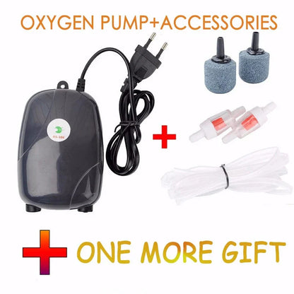 Avelena | Aquarium Luftpumpe Fischtank Mini Kompressor Einzel Doppel Ausgang Mit Rückschlagventil Schlauch Aquatische Zubehör 220V 3W 5W