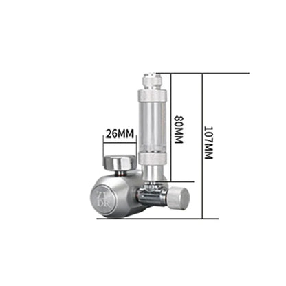 Avelena | Aquarium Co2-Regulator, Aquarium Aluminiumlegierung Einfacher Manometer-Regulator, Aquarienpflanzen Co2-Ausrüstungszubehör