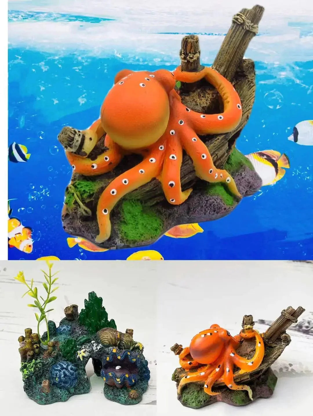 Avelena | Kunstliche Sinkboot-Oktober Aquarien Dekoration Oktober Schmuck Fischbehälter Mikro Landschaftsausrüstung U-Boot Handwerk Harz