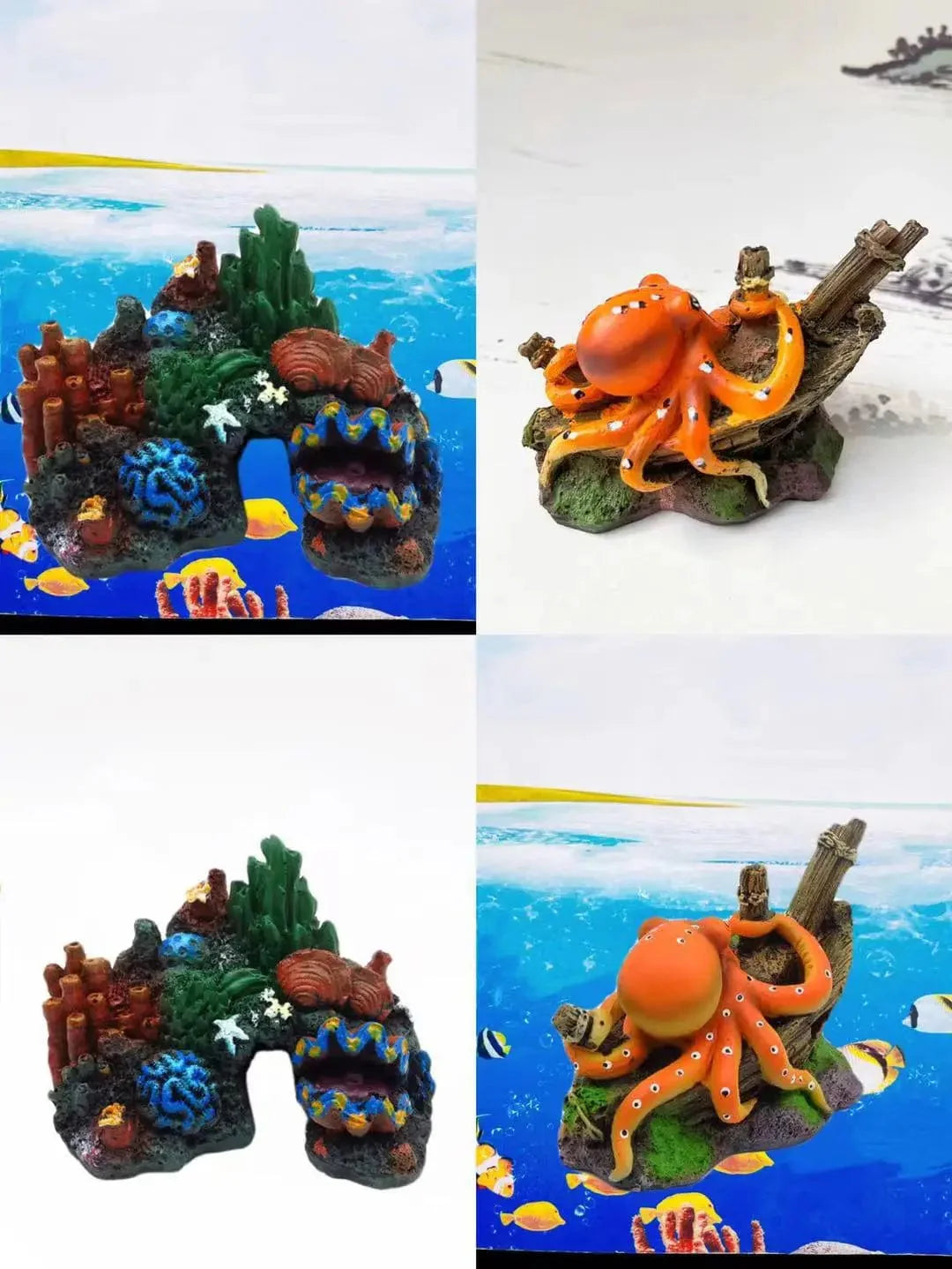 Avelena | Kunstliche Sinkboot-Oktober Aquarien Dekoration Oktober Schmuck Fischbehälter Mikro Landschaftsausrüstung U-Boot Handwerk Harz
