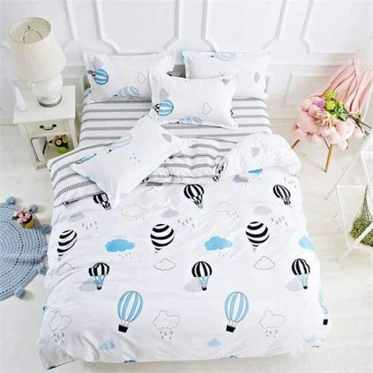 Avelena | Schlafzimmer Ocean Bettwäsche Set Baumwolle Bettbezug Sets Bettlaken Kissenbezug Heimtextilien Matratze Einzel-King-Bettwäsche