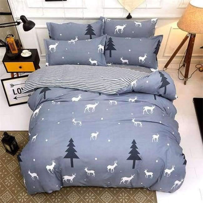 Avelena | Schlafzimmer Ocean Bettwäsche Set Baumwolle Bettbezug Sets Bettlaken Kissenbezug Heimtextilien Matratze Einzel-King-Bettwäsche