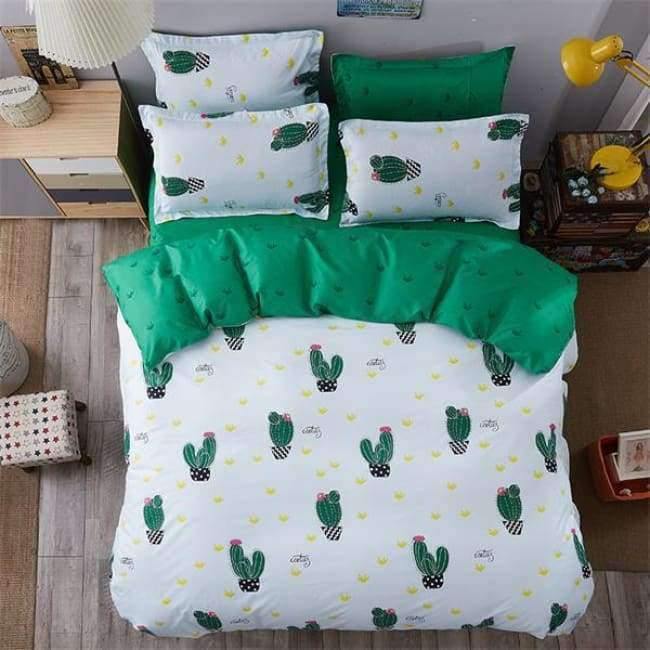 Avelena | Schlafzimmer Ocean Bettwäsche Set Baumwolle Bettbezug Sets Bettlaken Kissenbezug Heimtextilien Matratze Einzel-King-Bettwäsche