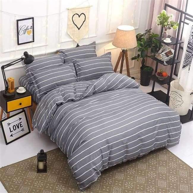 Avelena | Schlafzimmer Ocean Bettwäsche Set Baumwolle Bettbezug Sets Bettlaken Kissenbezug Heimtextilien Matratze Einzel-King-Bettwäsche