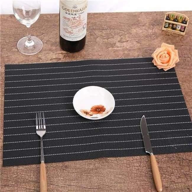 Avelena | 4-Teiliges Geschirrpad Tischdecke Matte Wärmeisolierung Rutschfesten Einfache Platzdeckchen Disc Weiße Pads Schüsseluntersetzer Küchenaccessoires