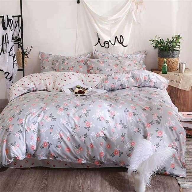 Avelena | Schlafzimmer Ocean Bettwäsche Set Baumwolle Bettbezug Sets Bettlaken Kissenbezug Heimtextilien Matratze Einzel-King-Bettwäsche