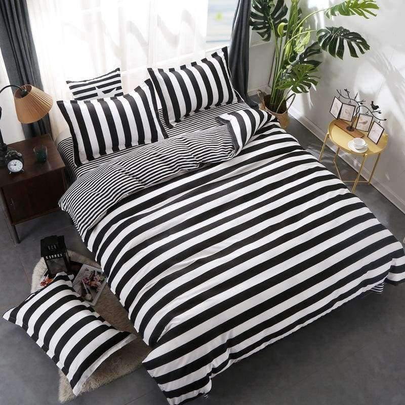 Avelena | Schlafzimmer Ocean Bettwäsche Set Baumwolle Bettbezug Sets Bettlaken Kissenbezug Heimtextilien Matratze Einzel-King-Bettwäsche