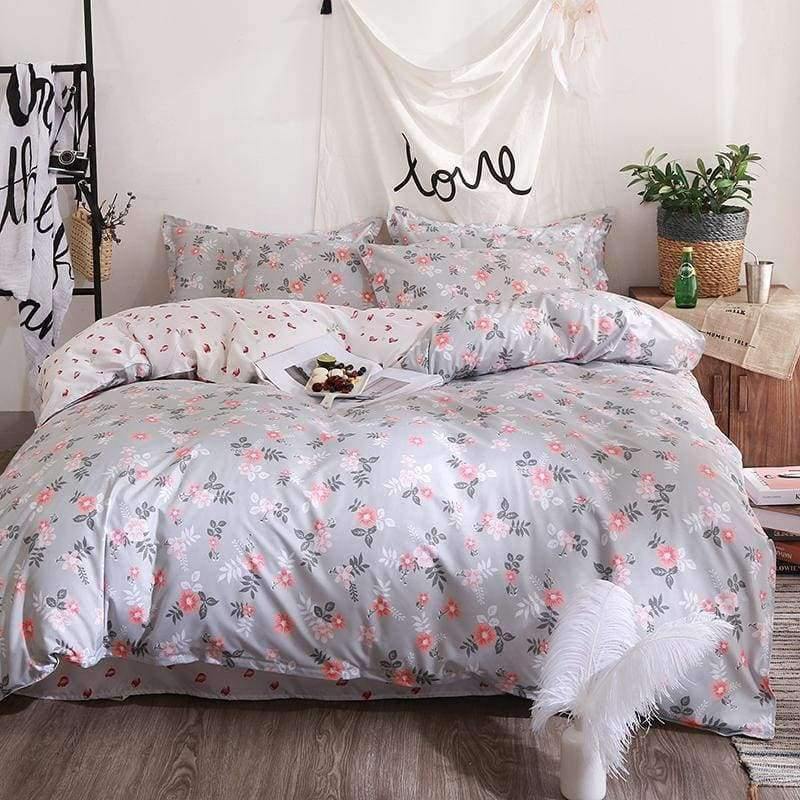 Avelena | Schlafzimmer Ocean Bettwäsche Set Baumwolle Bettbezug Sets Bettlaken Kissenbezug Heimtextilien Matratze Einzel-King-Bettwäsche