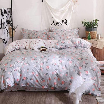 Avelena | Schlafzimmer Ocean Bettwäsche Set Baumwolle Bettbezug Sets Bettlaken Kissenbezug Heimtextilien Matratze Einzel-King-Bettwäsche