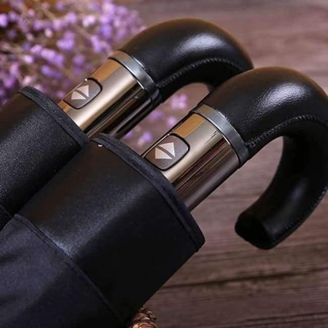 Avelena | Englischer Stil Regenschirm Herren Automatisch 10Rippen Stark Windresistent 3 Faltbarer Regenschirm Regen Business Männlich Qualitätsschirm