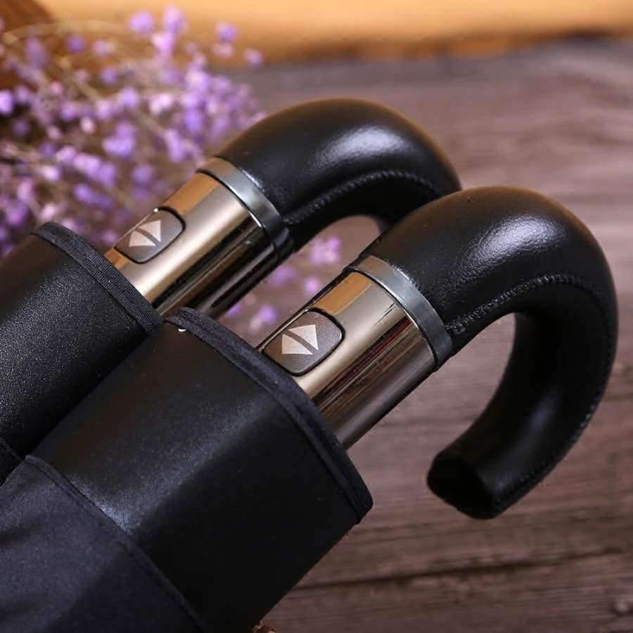 Avelena | Englischer Stil Regenschirm Herren Automatisch 10Rippen Stark Windresistent 3 Faltbarer Regenschirm Regen Business Männlich Qualitätsschirm