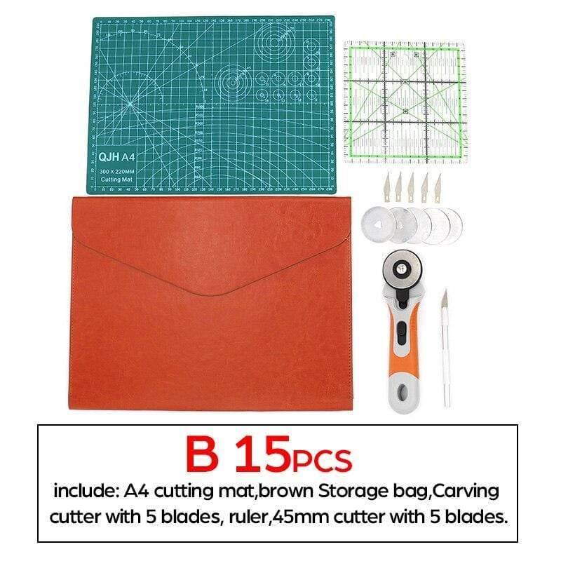 Avelena | A1A2A3A4 Pvc Schneidematte Diy Lederhandwerk Werkzeug Doppelseitige Selbstheilende Matte Pad Schneid Patchwork Nähwerkzeug Set