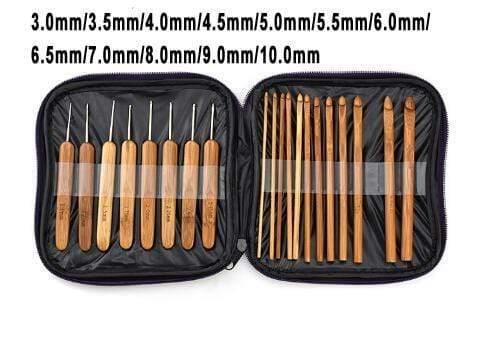 Avelena | Häkelnadelset mit Tasche 14 Stile Stricknadeln Set Diy Nadel Kunst Handwerk Scheren Marker Nähwerkzeuge Gyh