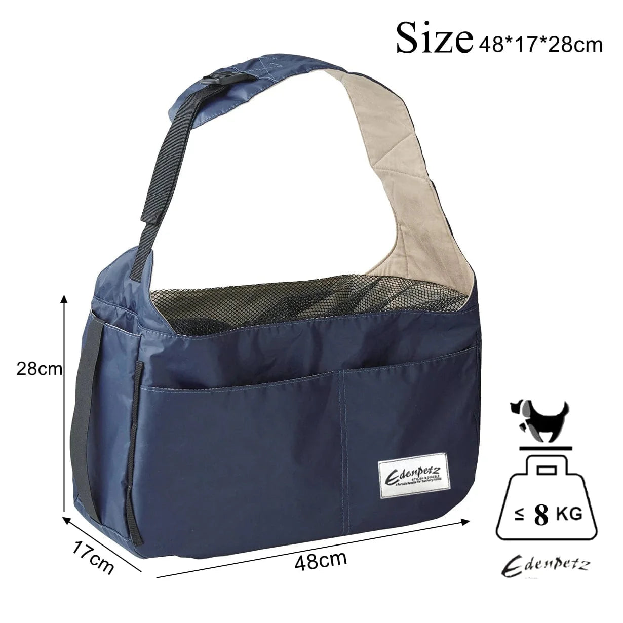 Avelena | Großes Angebot! Haustier Sling Tragetasche Groß 8Kg Modisch Atmungsaktiv Zusammenklappbar Hund Katze Schultertasche