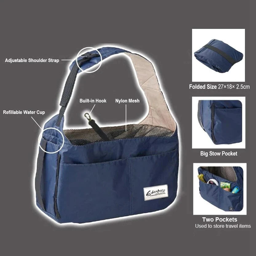 Avelena | Großes Angebot! Haustier Sling Tragetasche Groß 8Kg Modisch Atmungsaktiv Zusammenklappbar Hund Katze Schultertasche