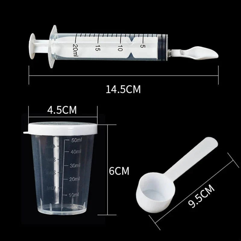 Avelena | Vogel Papagei Futterlöffel mit Hand-Spritze Babyvogel Wasser Milch Medizin Fütterungsspritze 20Ml