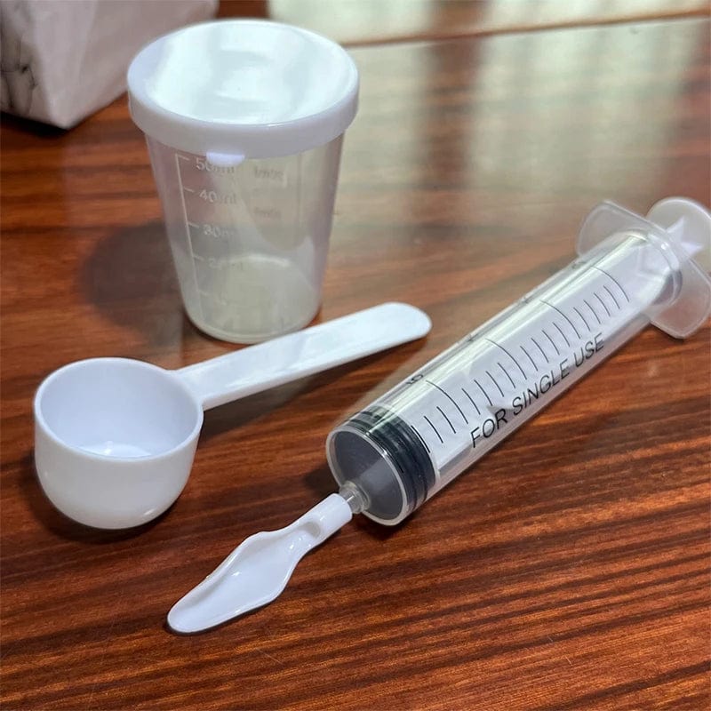 Avelena | Vogel Papagei Futterlöffel mit Hand-Spritze Babyvogel Wasser Milch Medizin Fütterungsspritze 20Ml