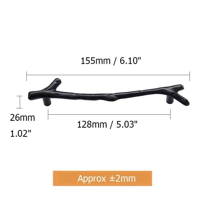 Avelena | Fashion Tree Branch Möbelgriff 96Mm 128Mm Schwarz Silber Bronze Küchenmöbelgriffe Schubladengriffe Türziehhilfen Hardware