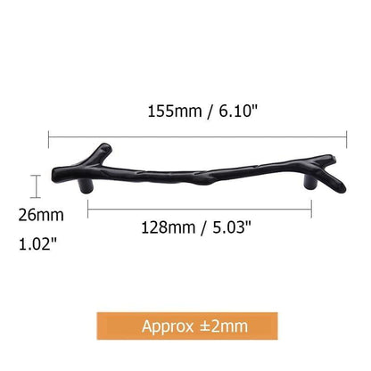 Avelena | Fashion Tree Branch Möbelgriff 96Mm 128Mm Schwarz Silber Bronze Küchenmöbelgriffe Schubladengriffe Türziehhilfen Hardware