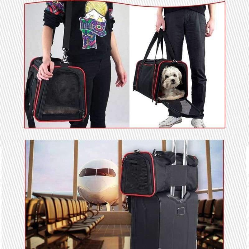 Avelena | Erweiterbare Tragbare Haustier Hund Auto Reise Tasche für Kleine Hunde Oxford Atmungsaktiver Katzen Tragetasche Outdoor Auto Reise Zubehör