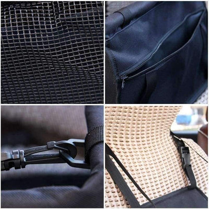 Avelena | Atmungsaktive Autositzauflage Sicherer Transport Hauskatze Welpen Tragetasche Auto Reise Zubehör Wasserdichte Hundesitztasche Korb Haustier