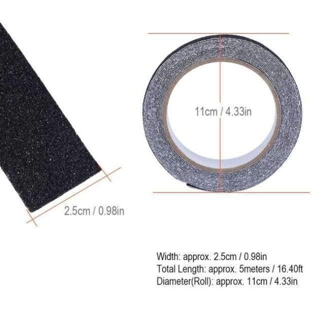 Avelena | 5 Meter Pvc Antirutschband Rutschfestes Klebeband Treppenstufen Bodensicherheitsstreifen Schwarz