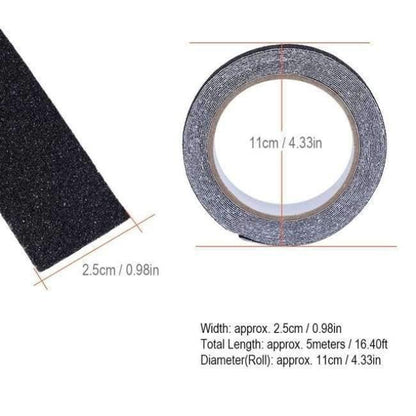 Avelena | 5 Meter Pvc Antirutschband Rutschfestes Klebeband Treppenstufen Bodensicherheitsstreifen Schwarz