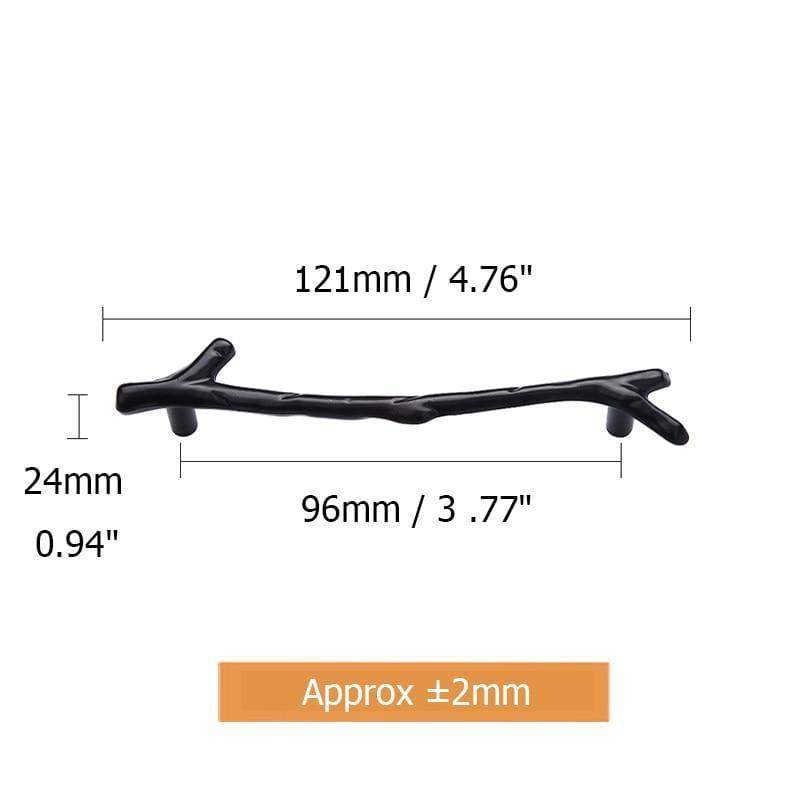 Avelena | Fashion Tree Branch Möbelgriff 96Mm 128Mm Schwarz Silber Bronze Küchenmöbelgriffe Schubladengriffe Türziehhilfen Hardware