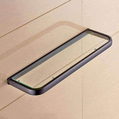 Avelena | Qualitäts Badezimmerregale Dicke Quadratische Glasregale Kosmetik Shampoo Duschregal Kupfer Goldene Zubehör 1020