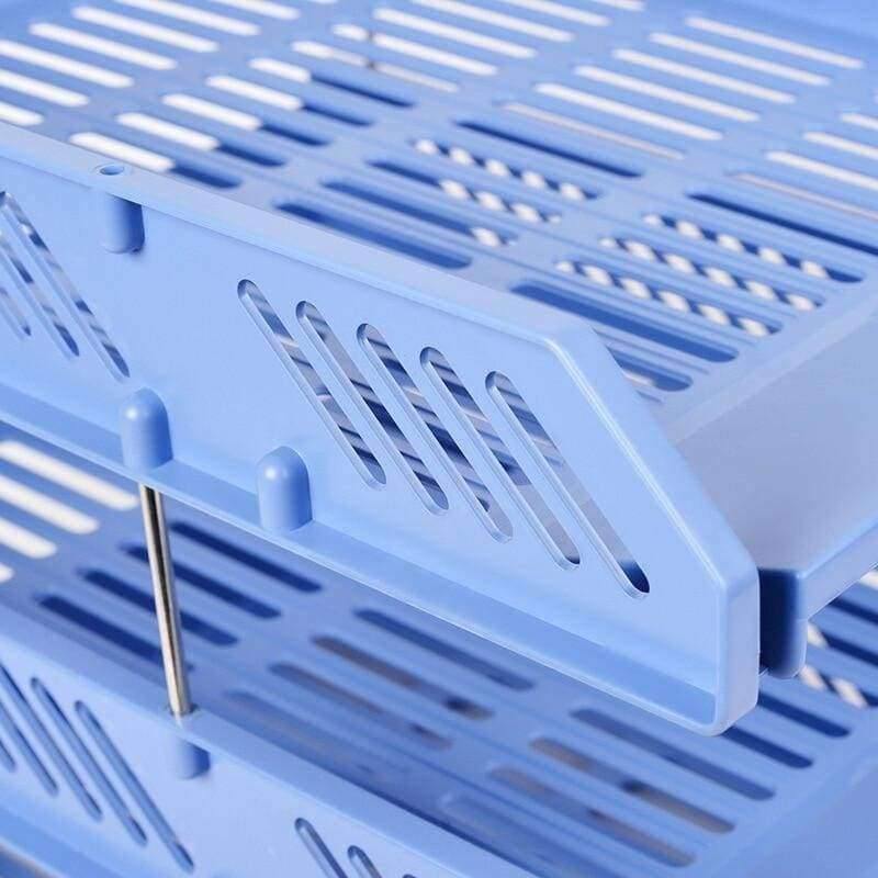 Avelena | Verstärkung 3-Tier Schreibtisch Dokumenten Briefablage Organizer Blau Weiß Büroschulbedarf Schreibwaren - B2060