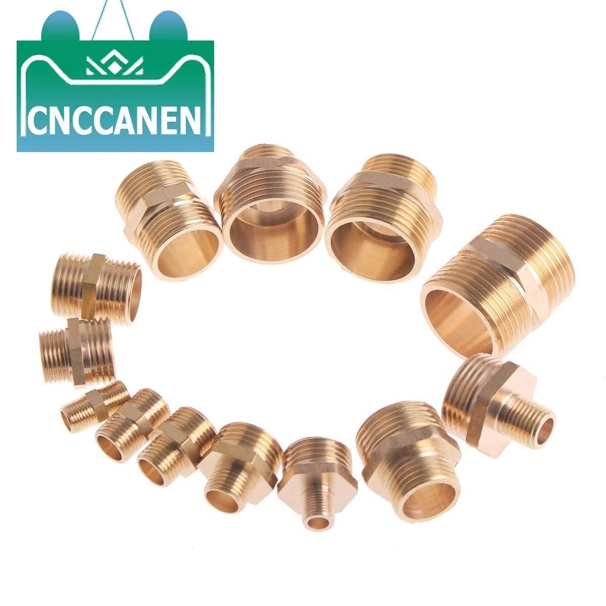 Avelena | Messingrohr Sechskantnippel Fitting Kupplungsstecker Schnelle Adapter 1/8 1/4 3/8 1/2 3/4 1 Bsp Männliches Gewinde Wasser Öl Gas Kraftstoff