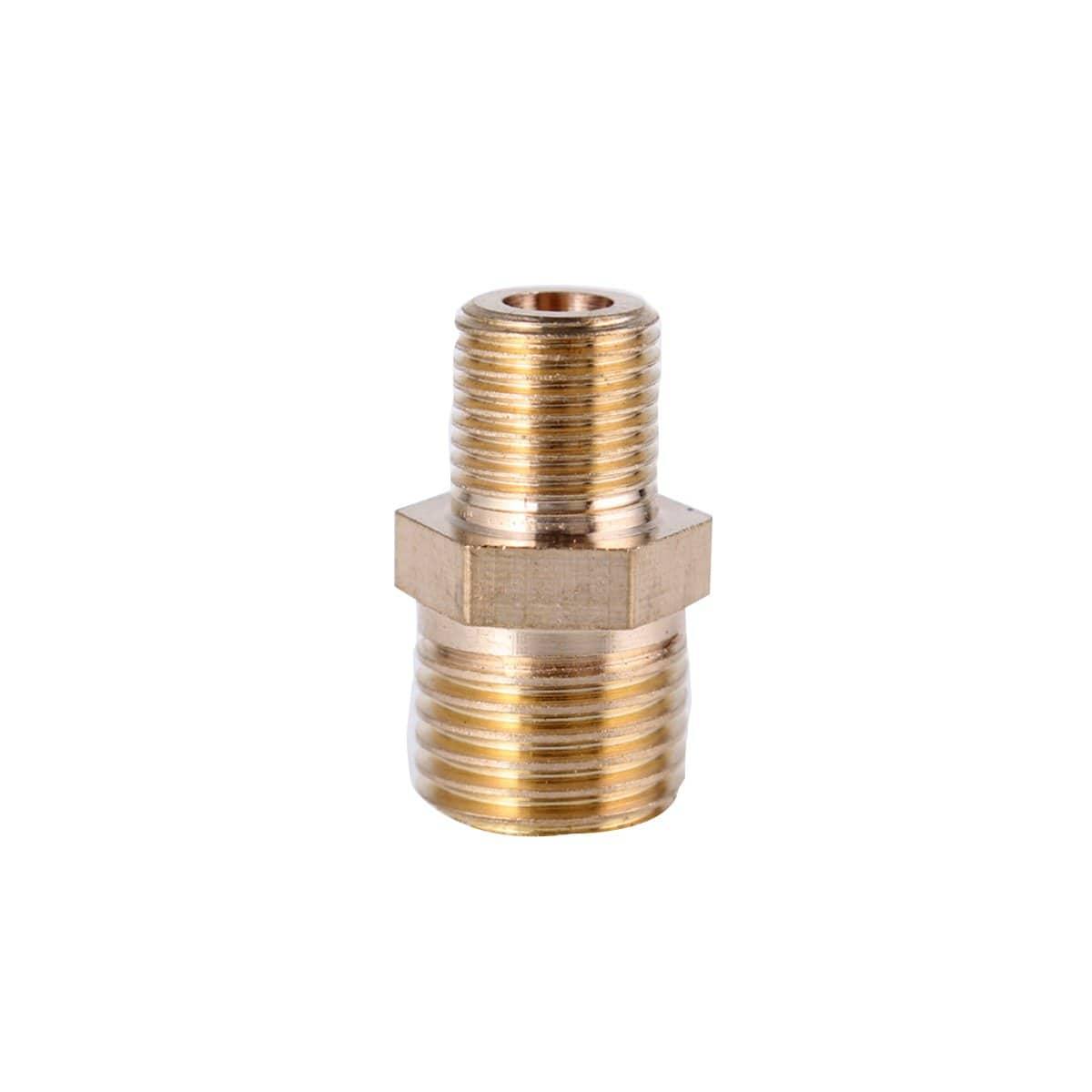 Avelena | Messingrohr Sechskantnippel Fitting Kupplungsstecker Schnelle Adapter 1/8 1/4 3/8 1/2 3/4 1 Bsp Männliches Gewinde Wasser Öl Gas Kraftstoff